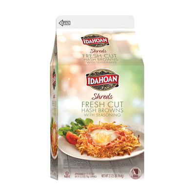 Front of carton image of Idahoan Fresh Cut Hash Browns
